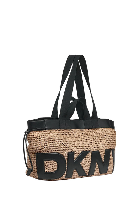 DKNY Bardot Raffia Logo Tote