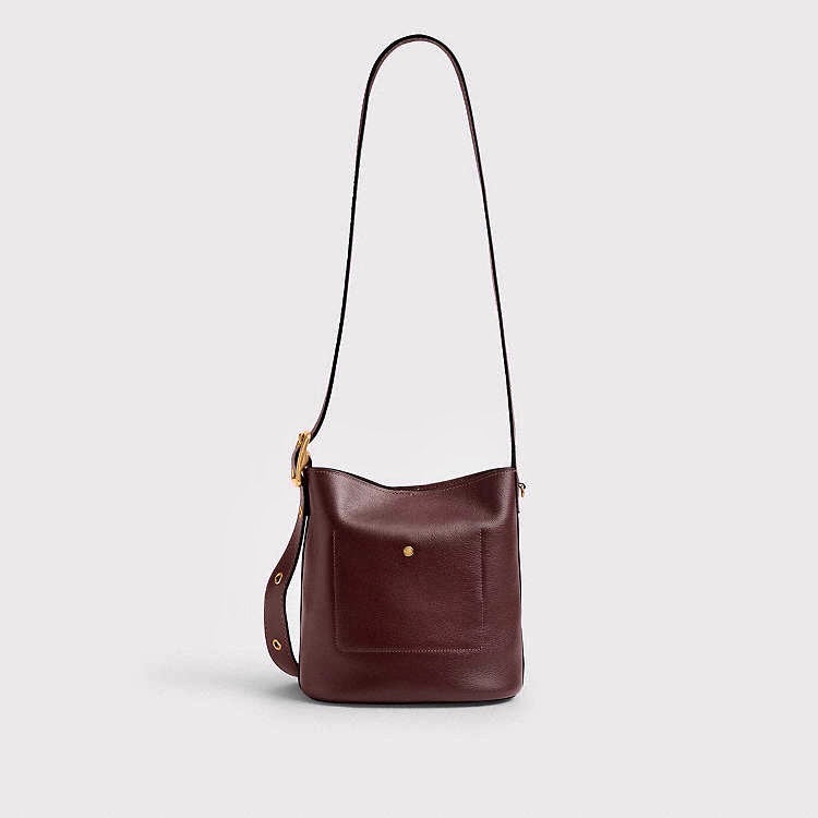 Coach Bleecker Bucket Bag 21 in burgundy
