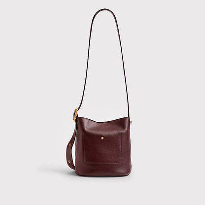 Coach Bleecker Bucket Bag 21 in burgundy
