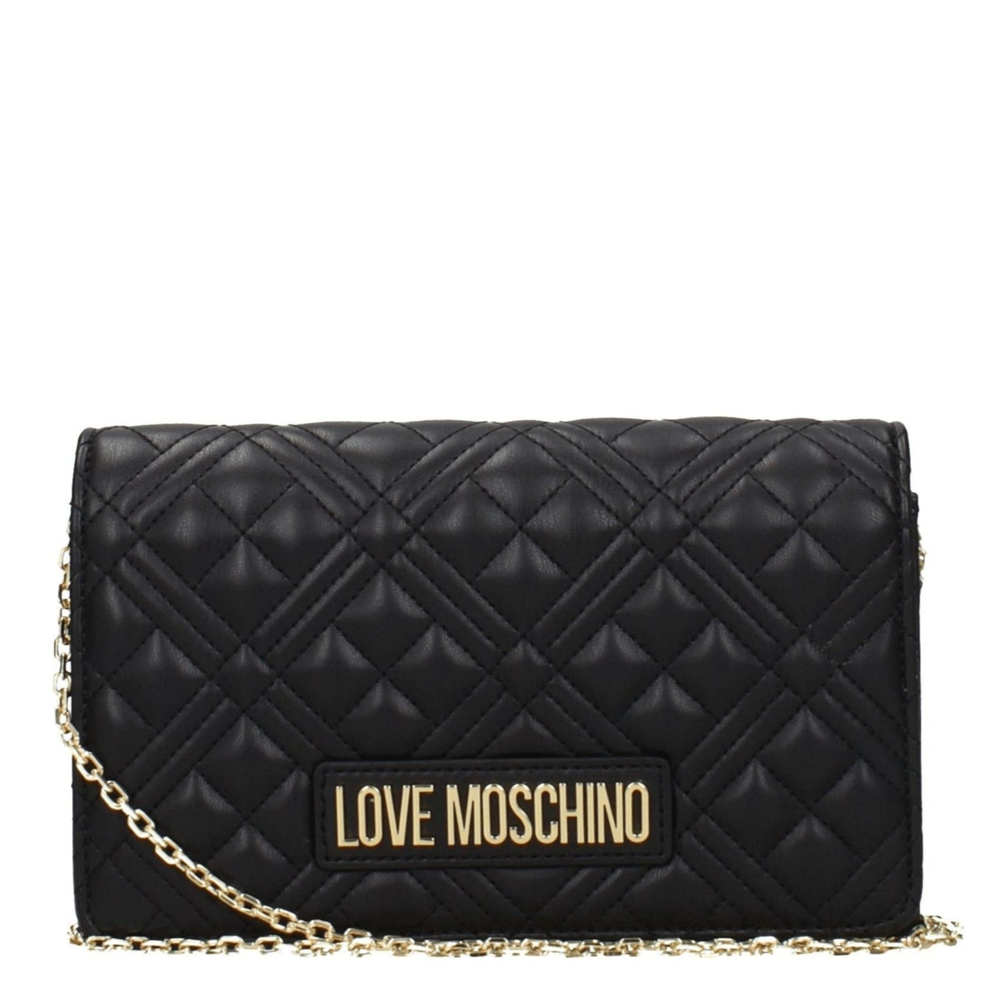 Love Moschino Clutches Women Polyurethane Black/Gold