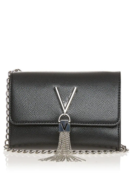 Valentino Bags Black Cross-Body Divina Tassel Bag