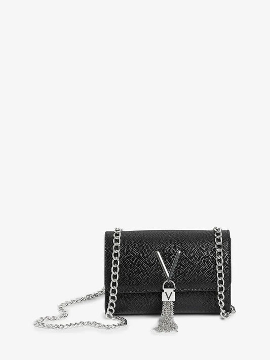 Valentino Bags Black Cross-Body Divina Tassel Bag