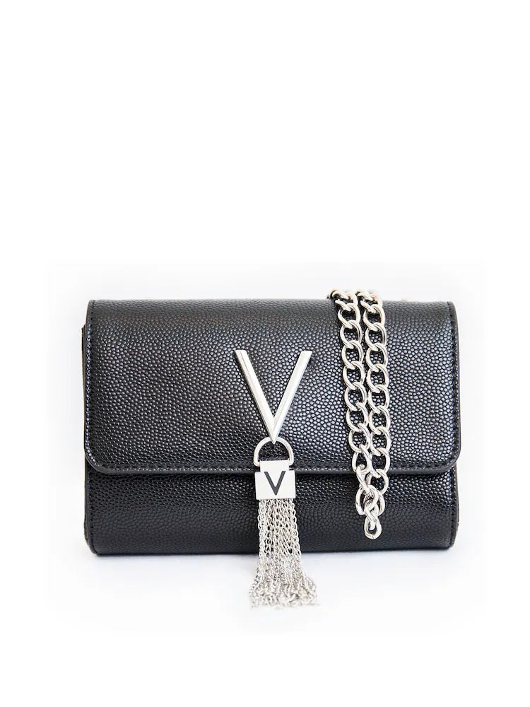 Valentino Bags Black Cross-Body Divina Tassel Bag