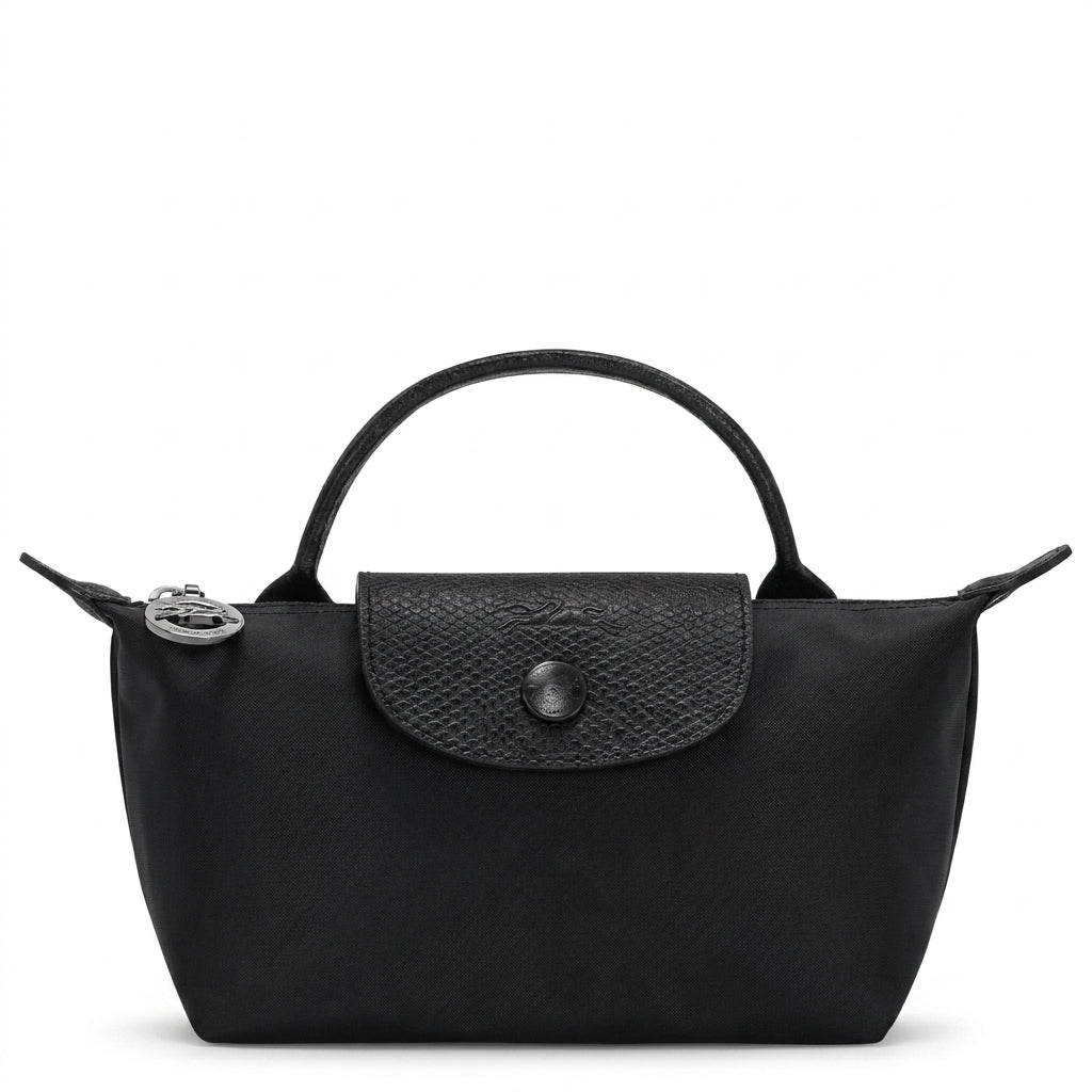 L.O.N.G.C.H.A.M.P LE PLIAGE GREEN POUCH in black