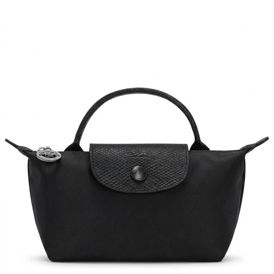 L.O.N.G.C.H.A.M.P LE PLIAGE GREEN POUCH in black