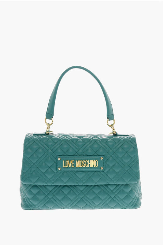 LOVE MOSCHINO QUILTED VEGAN LEATHER BAG WITH MAGNETIC CLOSURE