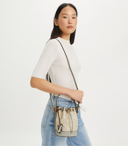 T monogram cloud mini bucket Tory Burch