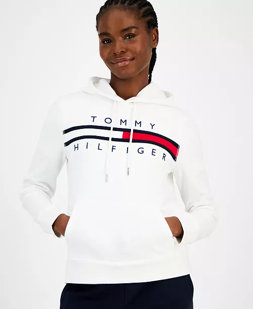 Tommy Hilfiger
Women's Embroidered Logo Hooded Sweatshirt size M
