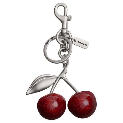 Coach cherry charm in silver
