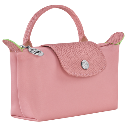 LONGCHAMP LE PLIAGE GREEN MINI POUCH WITH HANDLE