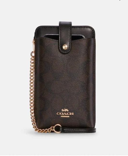 Coach Phone Crossbody In Signature Canvas