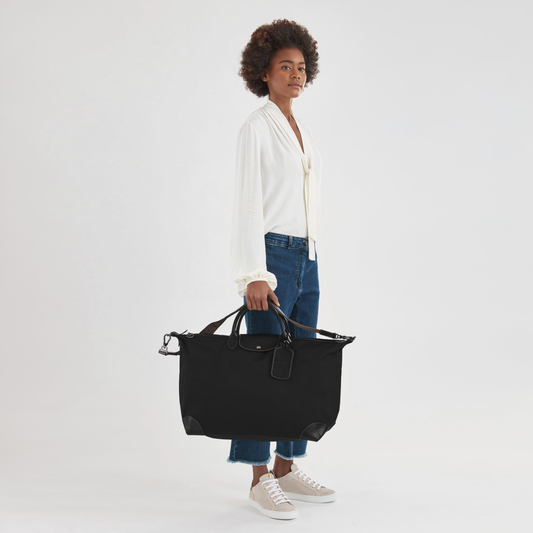LongChamp Le Pliage Original M Russian canvas and leather travel bag