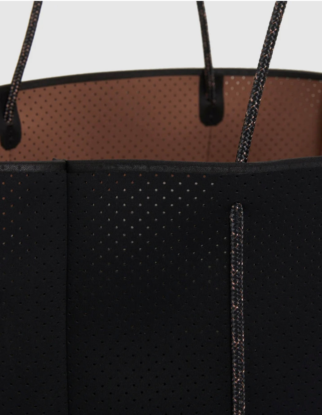 State of escape Flying Solo tote in black / saddle (dual tone) medium size