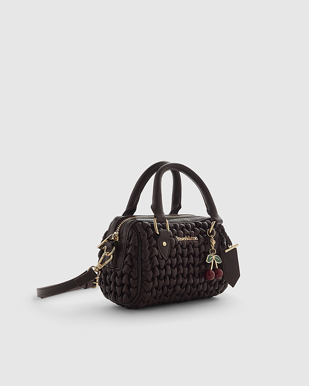 River Island Red Scrunch Mini Bowler Bag