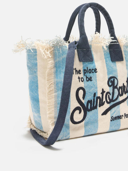 MC2 SAINT BARTH colette vertical-stripes tote bag in blue