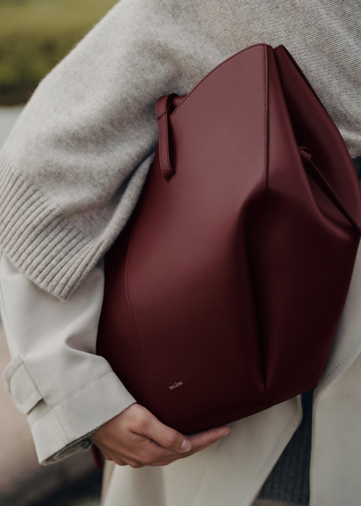 Polene Cyme edition textured black cherry