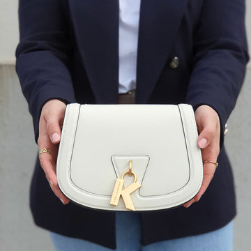 Karl Lagerfeld logo crossbody bag in white