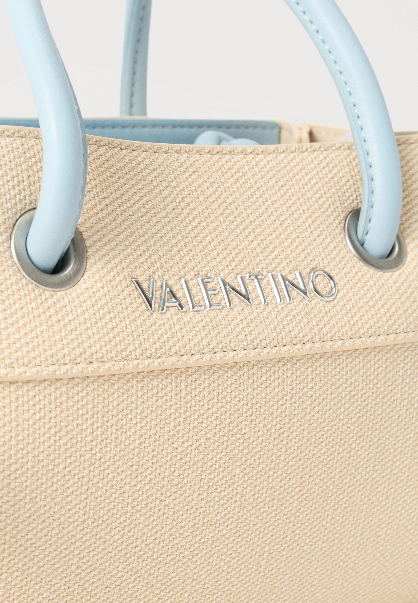 Valentino Alexia Summer Shopper bag with light blue handles