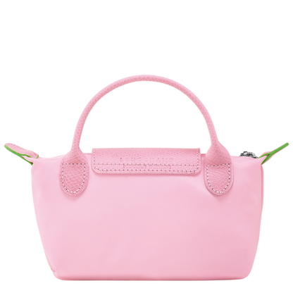 LONGCHAMP LE PLIAGE GREEN MINI POUCH WITH HANDLE