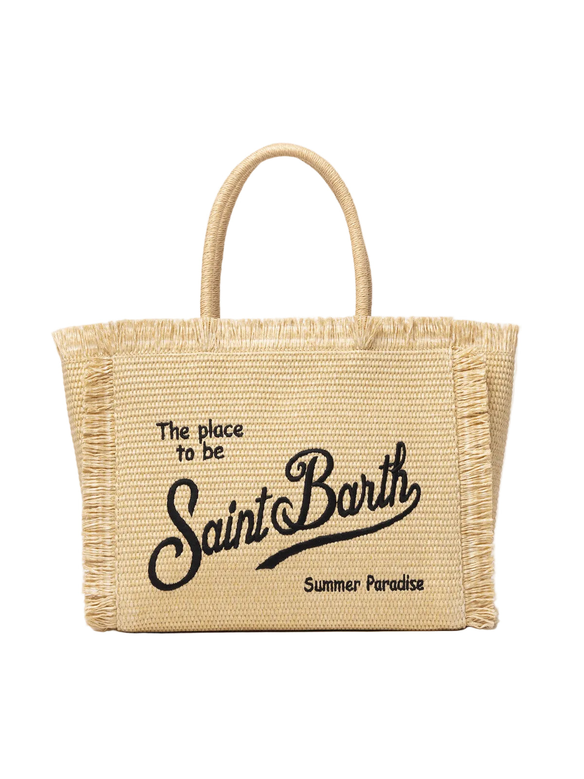 MC2 Saint Barth Beige Straw Effect Vanity Tote Bab