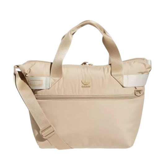 ADIDAS Beige Logo Puffer Shopper TOTE Crossbody Shoulder BAG