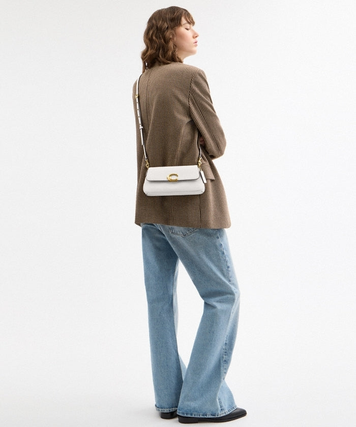Coach jet shoulder bag white