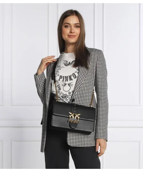 Pinko Leather messenger bag LOVE CLASSIC ICON