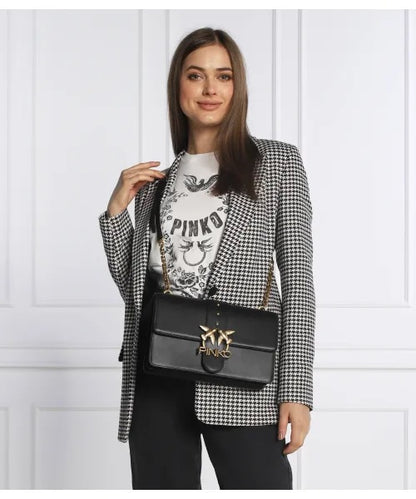 Pinko Leather messenger bag LOVE CLASSIC ICON