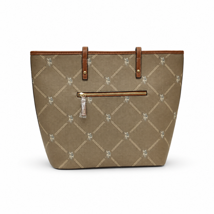 US Polo Shoulder Bag Beige x navy