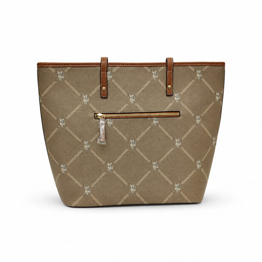 US Polo Shoulder Bag Beige x navy