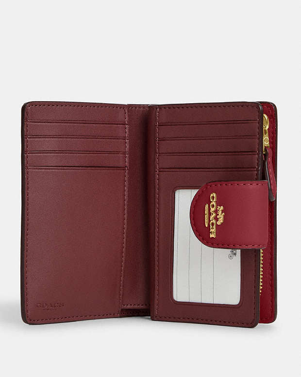Coach Medium Corner Zip Wallet With Signature Leather