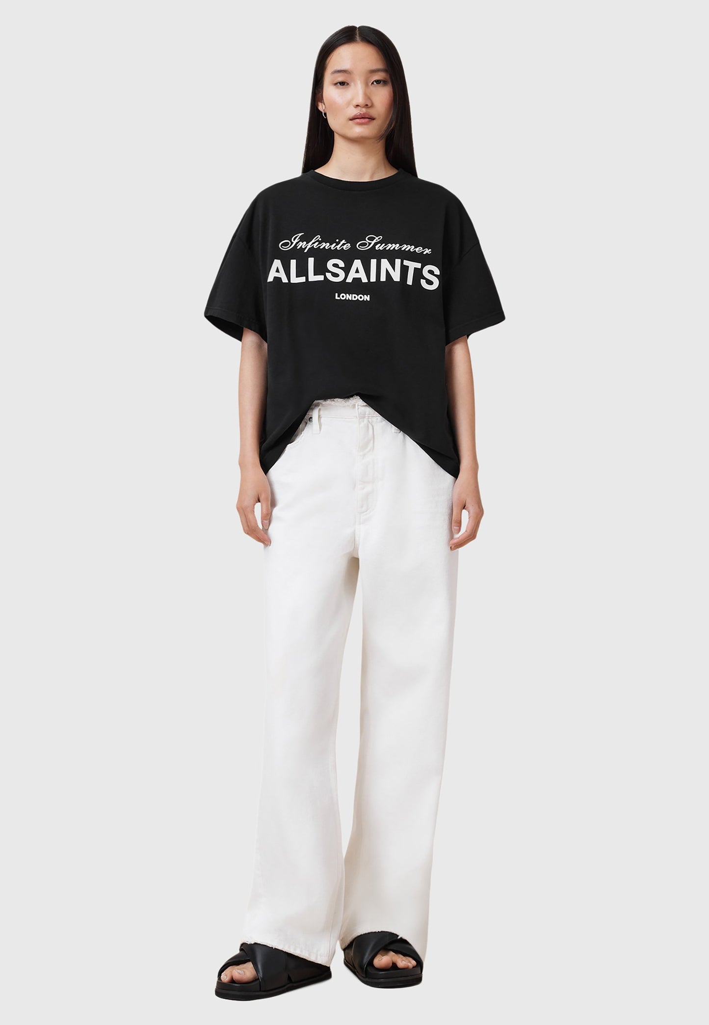 AllSaints AVRI TEE Print T-Shirt Size Large