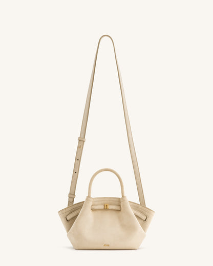 JW PEI
Hana Mini Faux Suede Tote Bag - off white