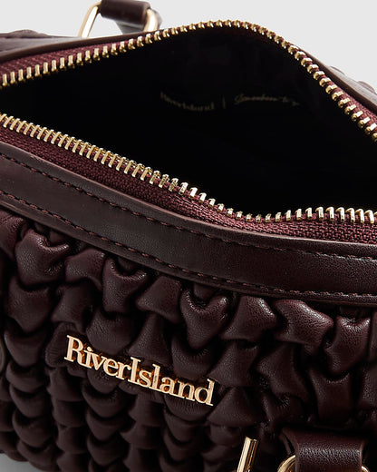 River Island Red Scrunch Mini Bowler Bag