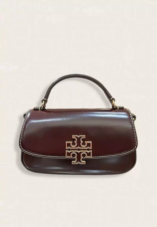 Tory Burch Britten Mini Top Handle Leather Crossbody Bag