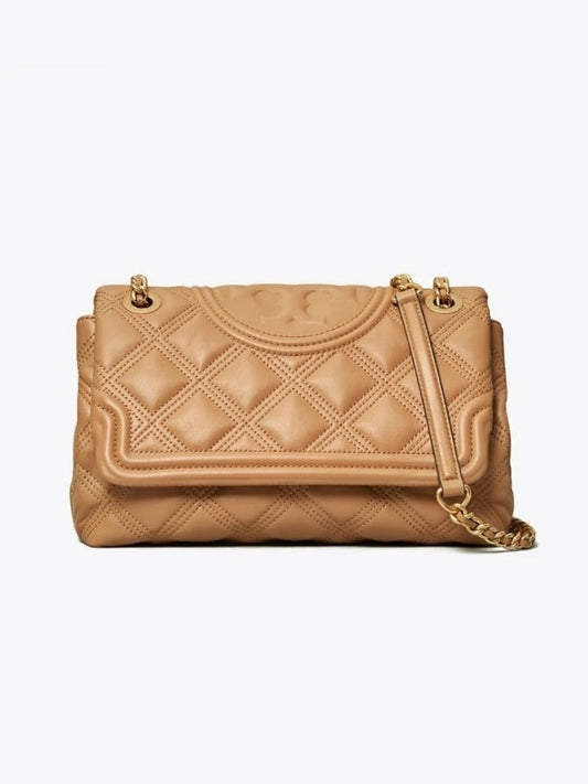 Tory Burch Fleming Soft Convertible Shoulder Bag in camel
