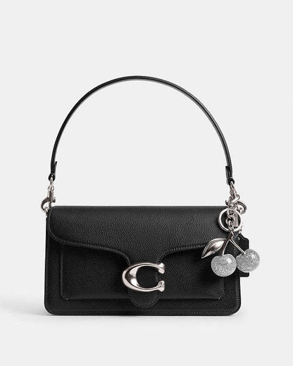 Coach cherry charm in silver