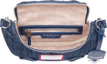 True Religion Studded Denim Shoulder Bag