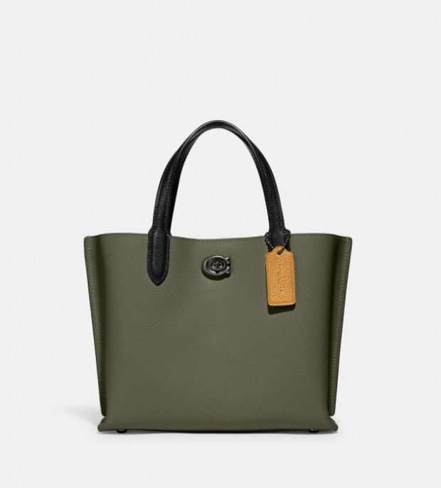COACH WILLOW TOTE 24 IN COLORBLOCK WITH SIGNATURE CANVAS