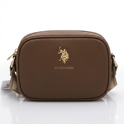 US Polo ASSN Classic Zip Crossbody Bag in brown