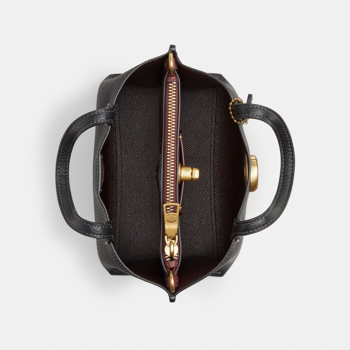 Coach Willow Tote Bag 18 In Signature Canvas color black/navy