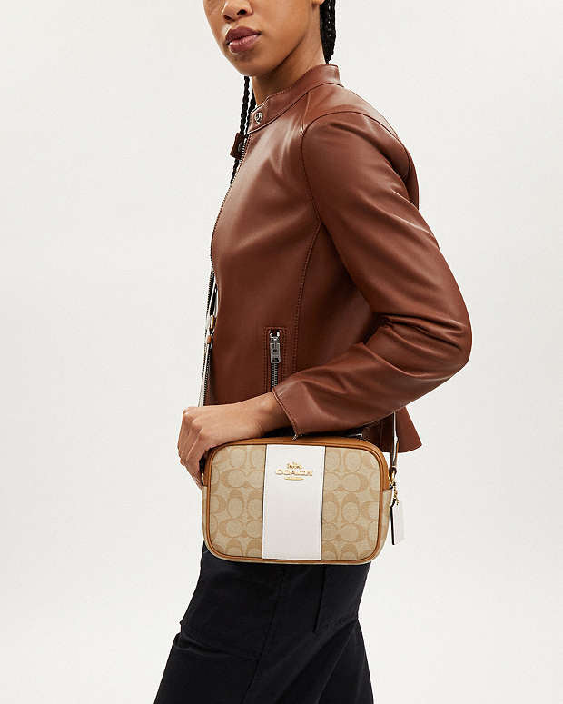 Coach Jamie Camera Coach Jamie Camera Bag In Signature Canvas With Stripe – Bend The Trend ...