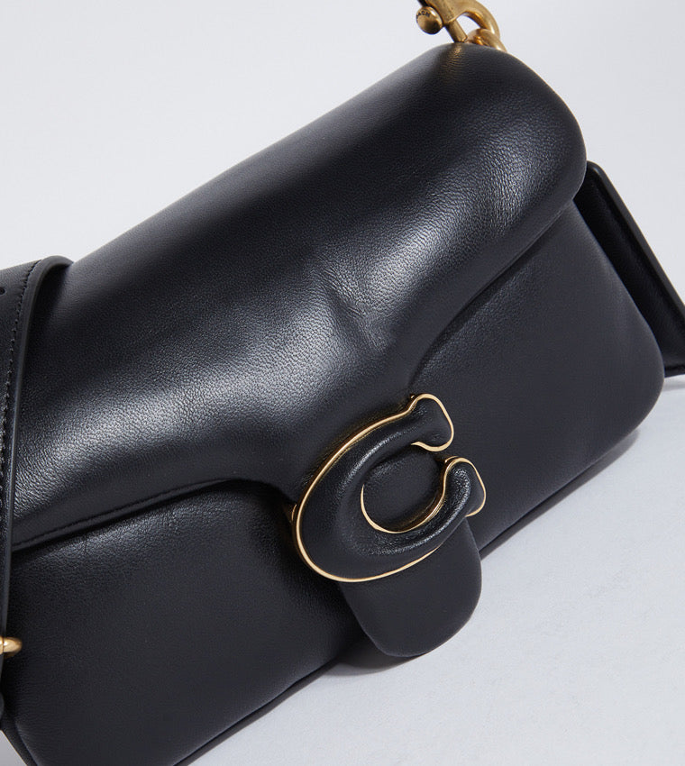 COACH TABBY 26 Textured Logo Detail Shoulder Bag
