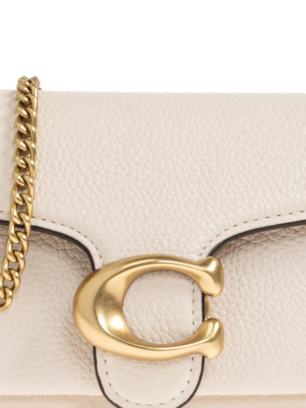 Coach Tabby Chain 19 Crossbody bag grained cow leather chalk