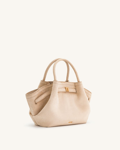 JW PEI Hana Mini Faux Suede Tote Bag - Off White