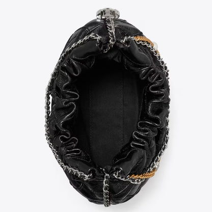 TORY BURCH MINI FLEMING SOFT DISTRESSED HOBO BAG