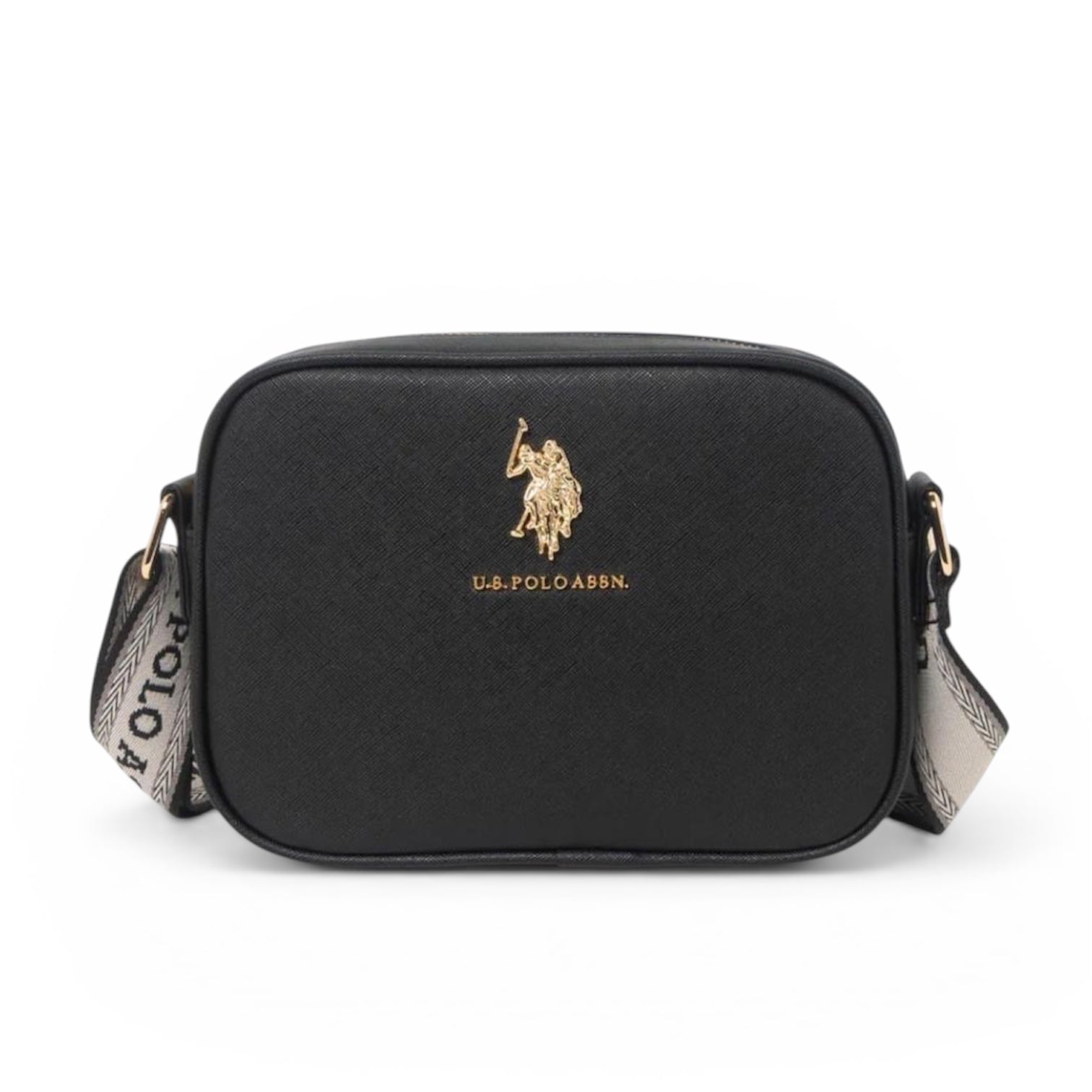 US Polo ASSN Classic Zip Crossbody Bag in black