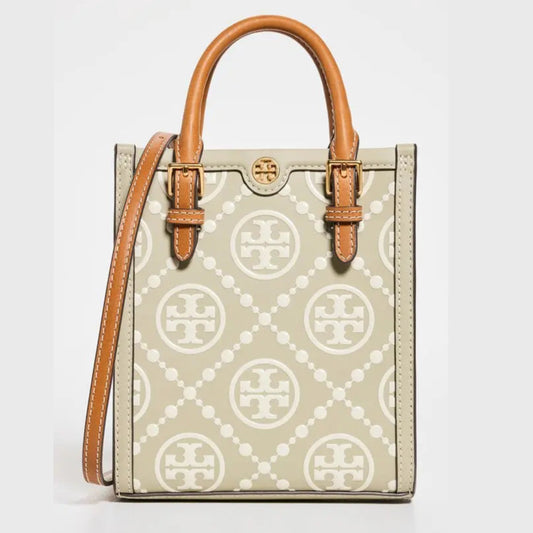 TORY BURCH T Mini Monogram Embossed Tote