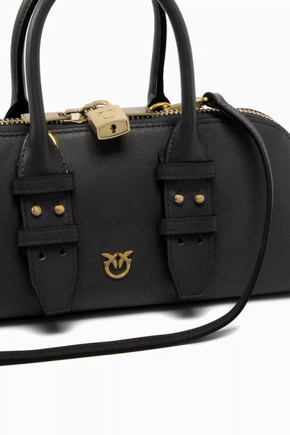 Pinko Escape Small Leather Bag in Black