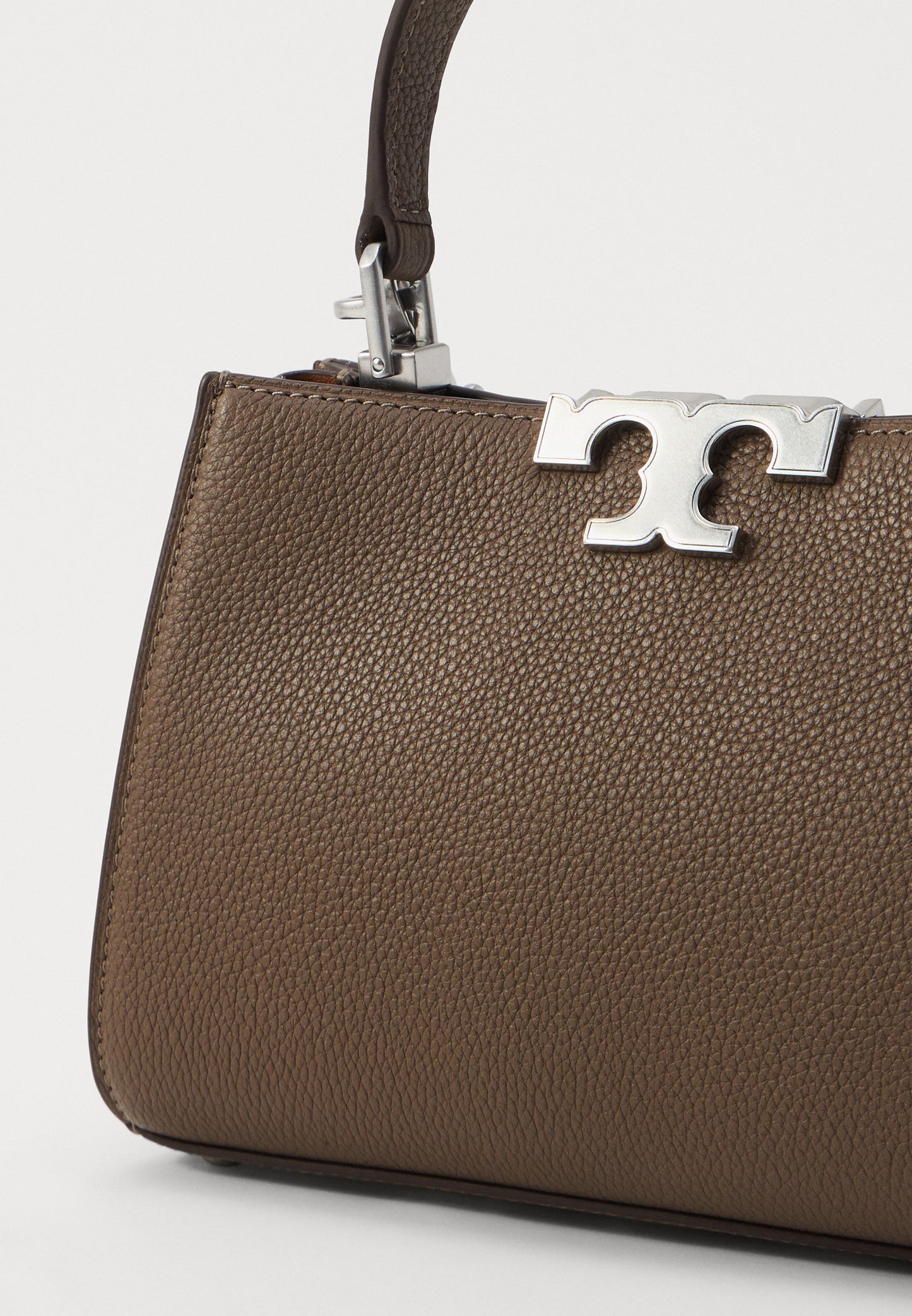 TORY BURCH ELEANOR PEBBLED MINI SATCHEL - HANDBAG - WILD MUSHROOM